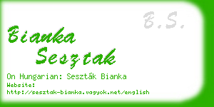 bianka sesztak business card